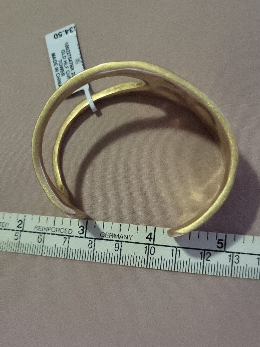 Style & Co. Gold Sculpted Open Cuff Bracelet - Picture 3 of 7